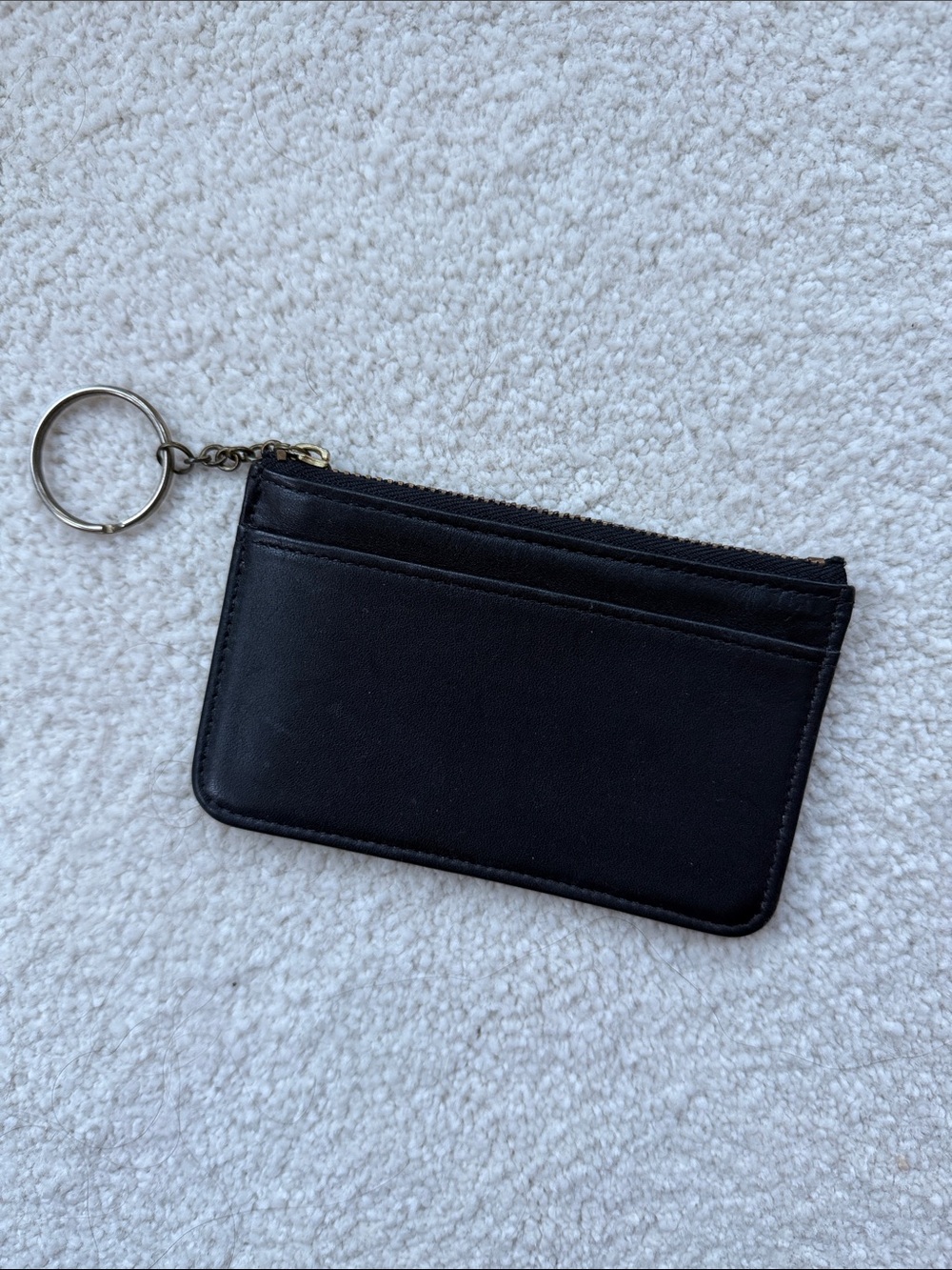Vintage Coach Black Mini Skinny Case 6902 with Brass Keychain